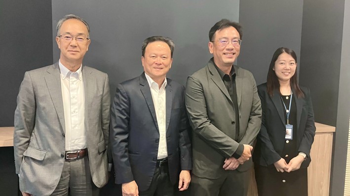 （左から：大林シンガポール取締役 兼 副COO　片渕文隆、大林組常務執行役員 アジア支店長 兼 大林シンガポールCEO　Lee Aik Seng、大林シンガポール取締役 兼 副COO Patrick Chia、大林シンガポールHRシニアマネージャー　Toh Pei Yung）